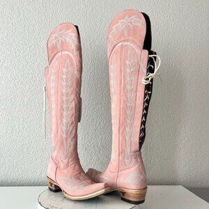 Lane LEXINGTON Over the Knee Womens Cowboy Boots 6.5 Pink Western Cowgirl Tall